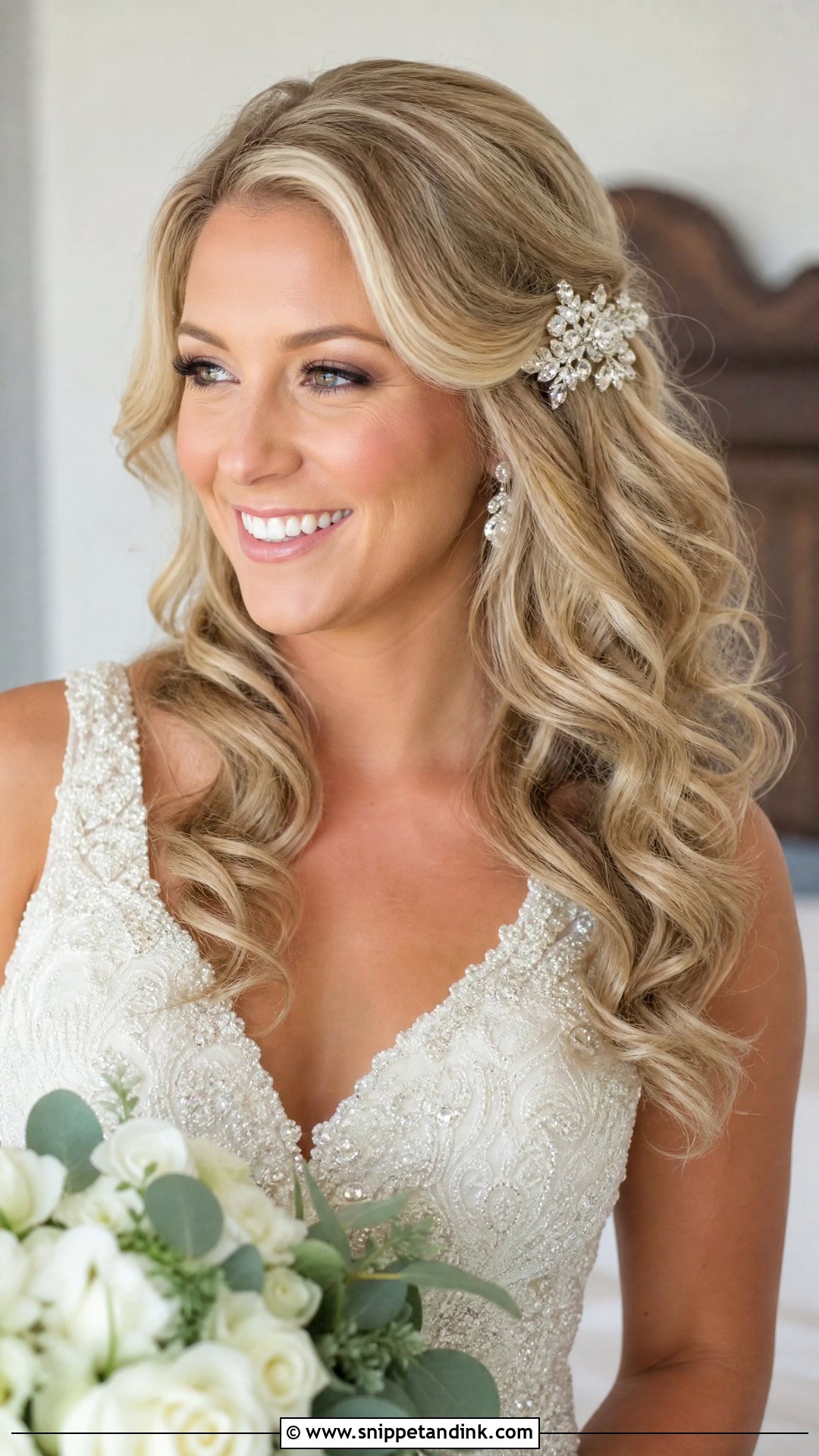 Romantic Loose Curls Down - Snippet and Ink - 20 Wedding Hair for Medium Hair Ideas