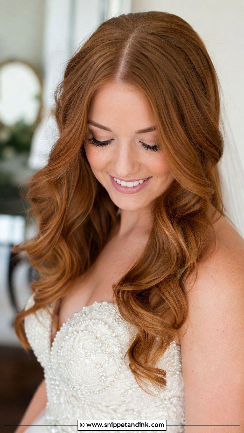 Romantic Loose Curls With Center Part - Snippet and Ink - 30 Hairstyles for Marriage