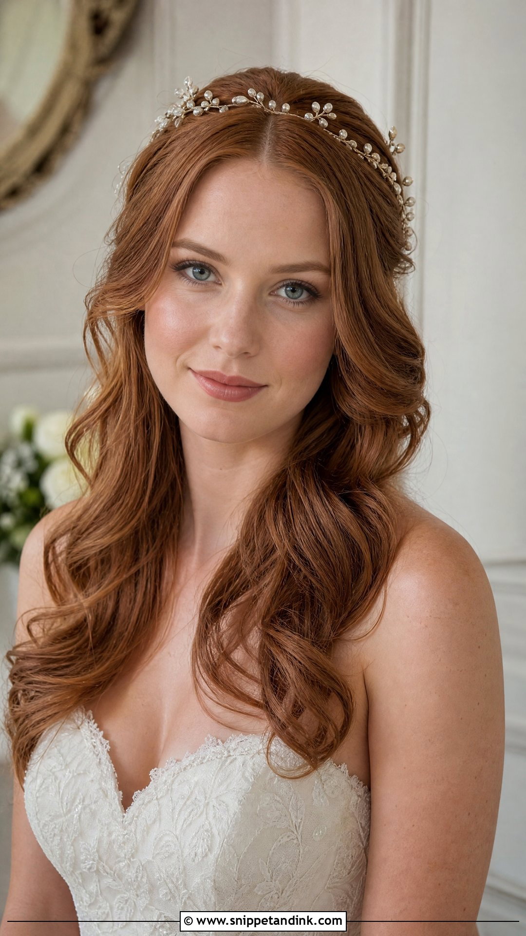 Romantic Loose Curls With Center Part - Snippet and Ink - 20 Hairstyle for Bridal Ideas
