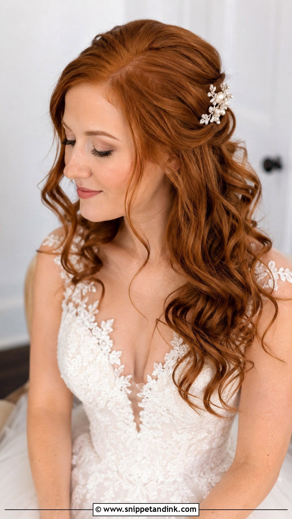 Romantic Loose Curls for Long Wedding Hair - Snippet and Ink - 20 Wedding Hair Long Down Ideas