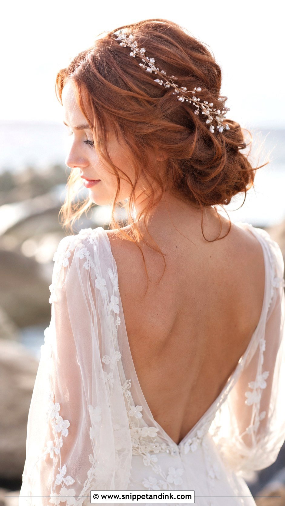 Romantic Loose Low Bun - Snippet and Ink - 25 Glam Bridal Hair Updo Ideas