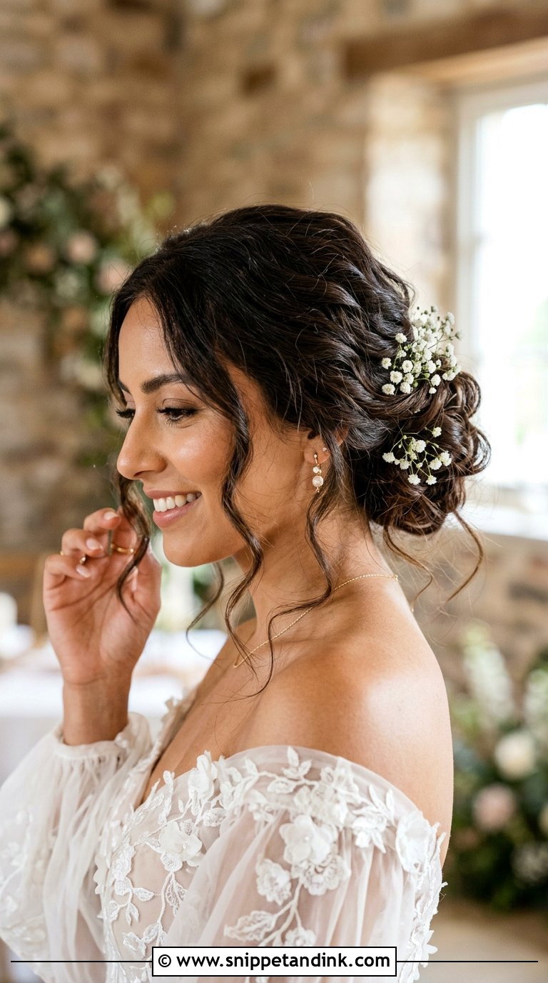Romantic Loose Low Bun - Snippet and Ink - 20 Bride Low Bun Hairstyles