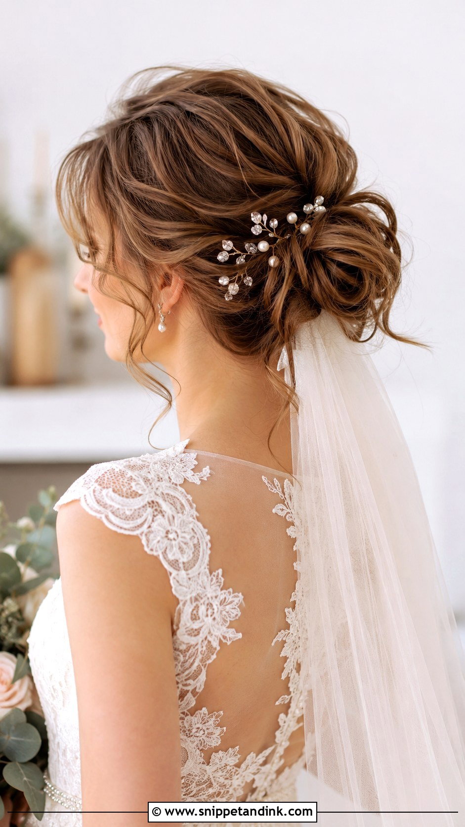 Romantic Loose Updo - Snippet and Ink - 20 Winter Wedding Hair Ideas
