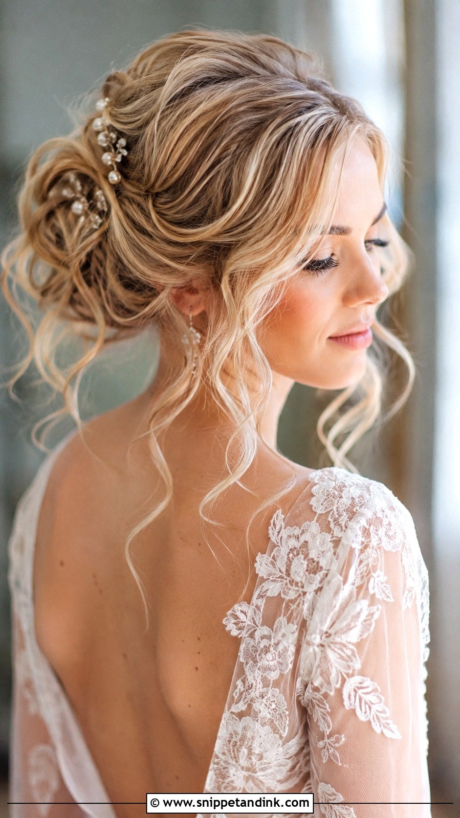 Romantic Loose Updo - Snippet and Ink - 25 Bridal Up Do Ideas