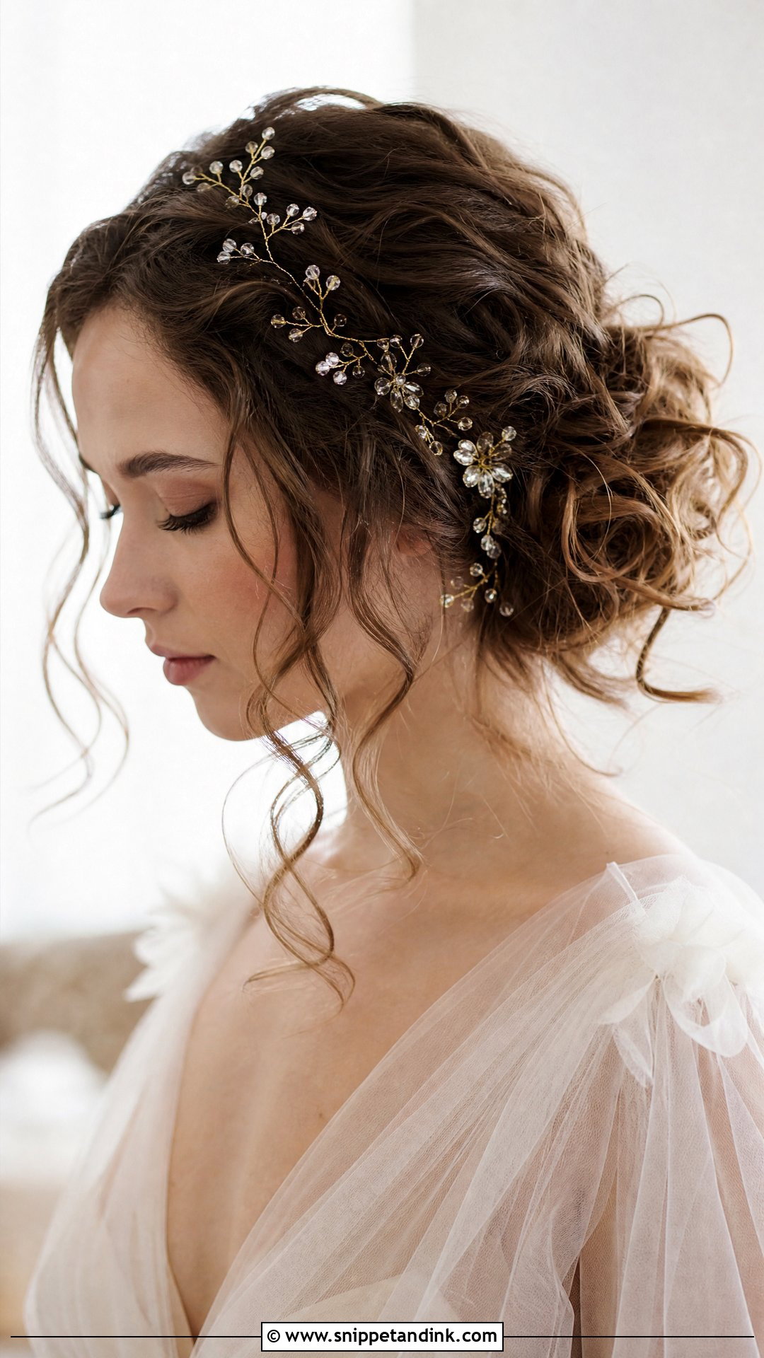 Romantic Loose Updo With Curls - Snippet and Ink - 20 Wedding Hair Updos