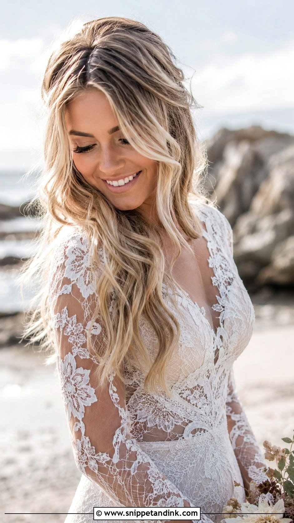 Romantic Loose Waves Down - Snippet and Ink - 20 Hollywood Wedding Hair Ideas