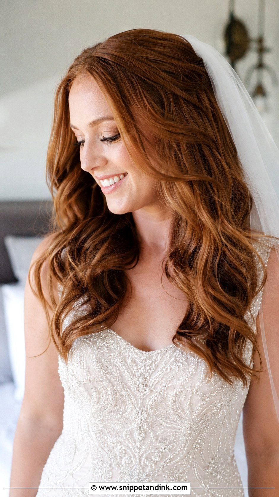 Romantic Loose Waves With Veil - Snippet and Ink - 20 Brides Hairstyles with Veil
