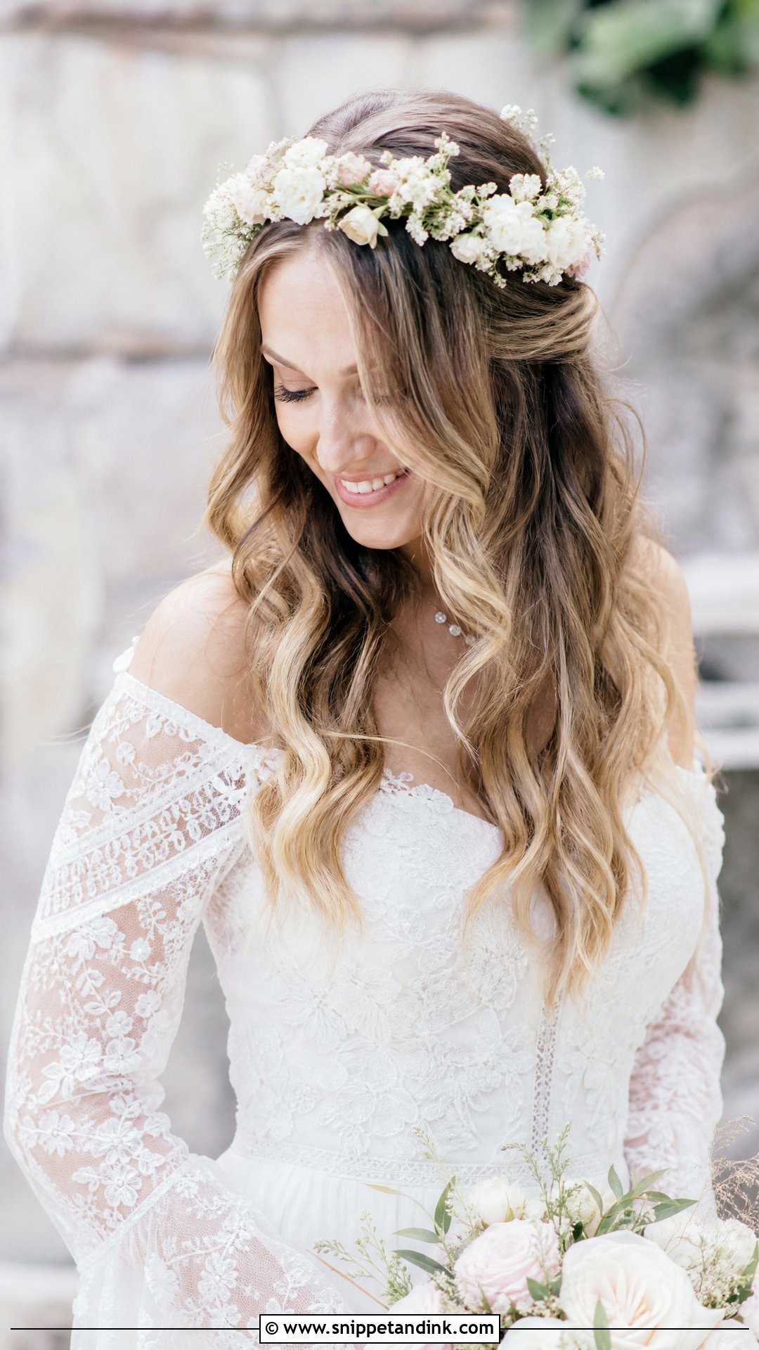 Romantic Loose Waves for Brides - Snippet and Ink - 20 Modern Bride Hairstyles