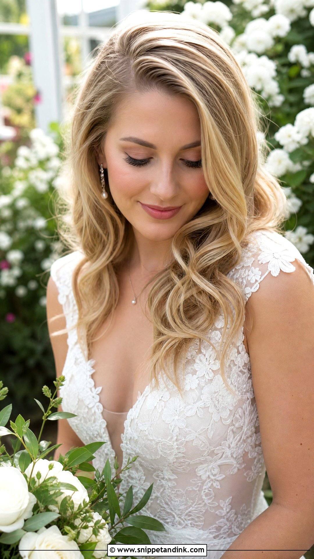 Romantic Loose Waves for Brides - Snippet and Ink - 20 Lauren Kyle Wedding Hair Ideas