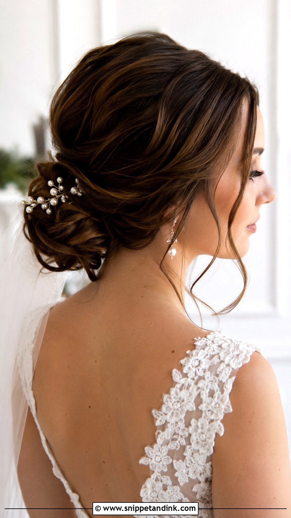 Romantic Low Bun Bridal Hairstyle - Snippet and Ink - 15 Romantic Bridal Hairstyles