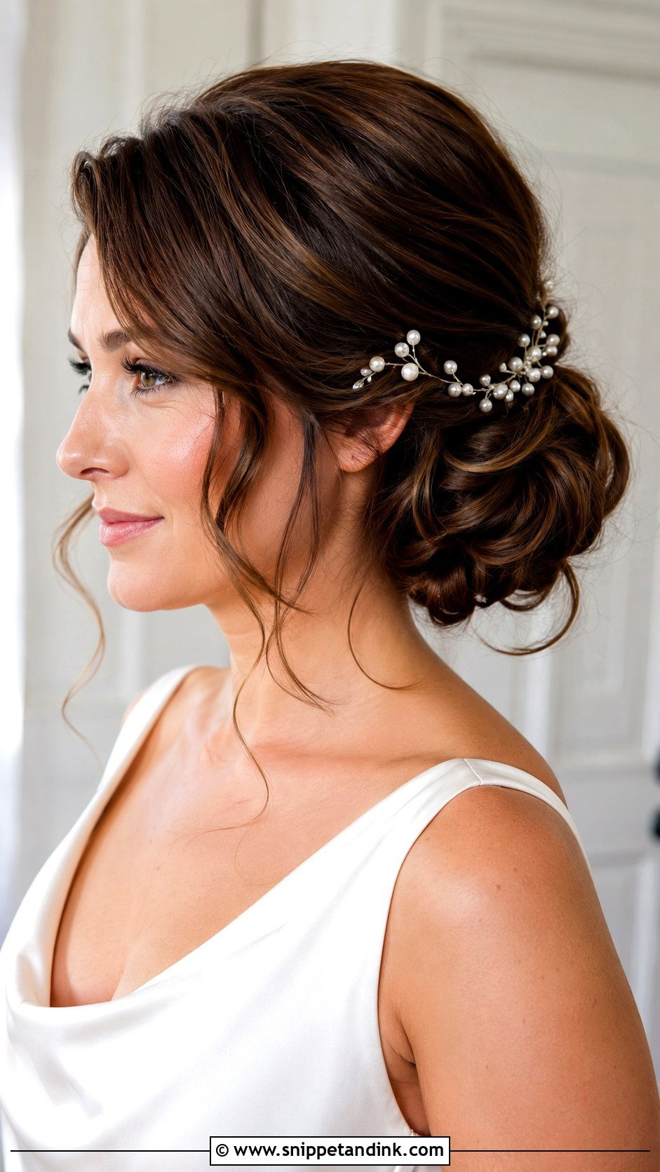Romantic Low Chignon Wedding Hair - Snippet and Ink - 15 Low Updo Wedding Hair Tutorial Ideas