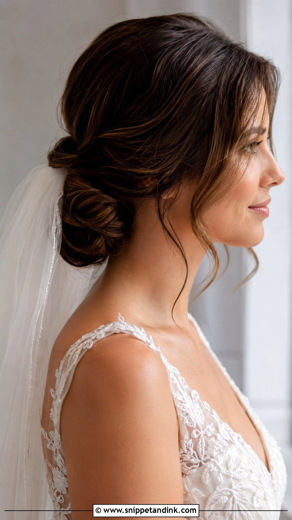 Romantic Low Chignon - Snippet and Ink - 20 Bridal Long Hairstyles