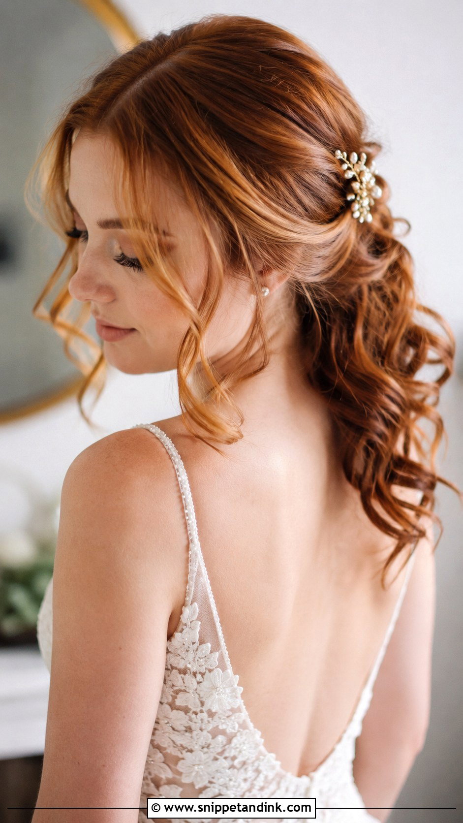 Romantic Low Ponytail With Curls - Snippet and Ink - 25 Pony Hairstyles for Wedding