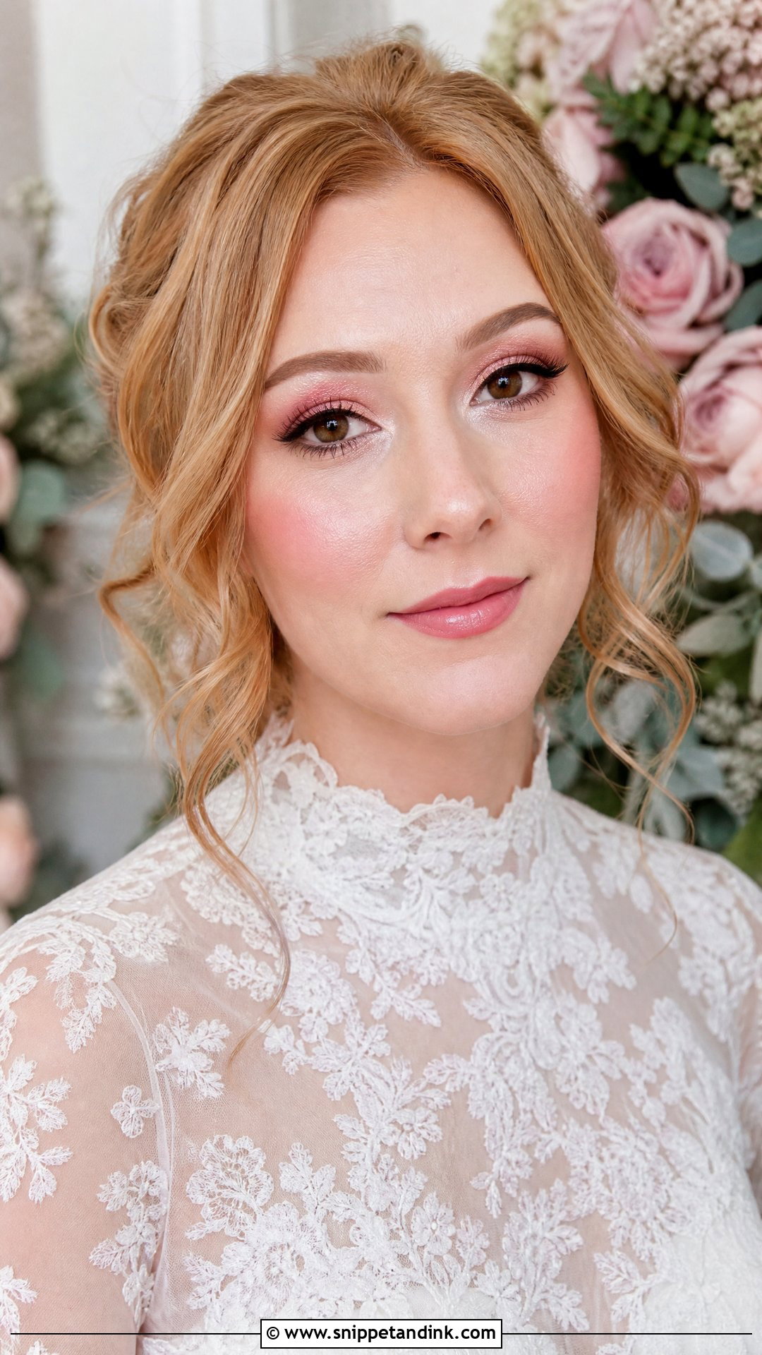 Romantic Pink Bridal Makeup - Snippet and Ink - 20 Wedding Day Makeup for Bride Ideas