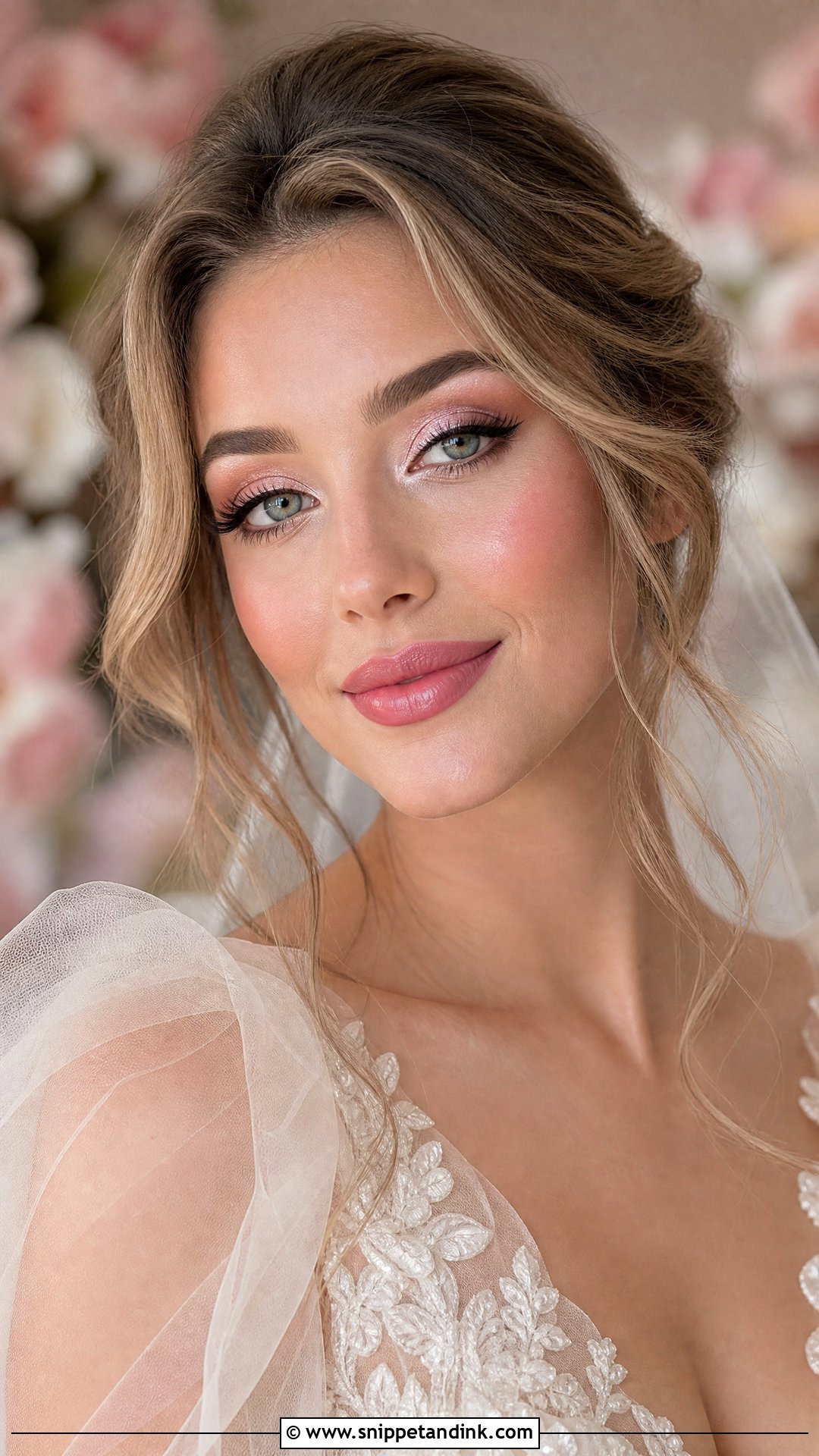 Romantic Pink Bridal Makeup For Green Eyes - Snippet and Ink - 20 Glowy Bridal Makeup for Green Eyes