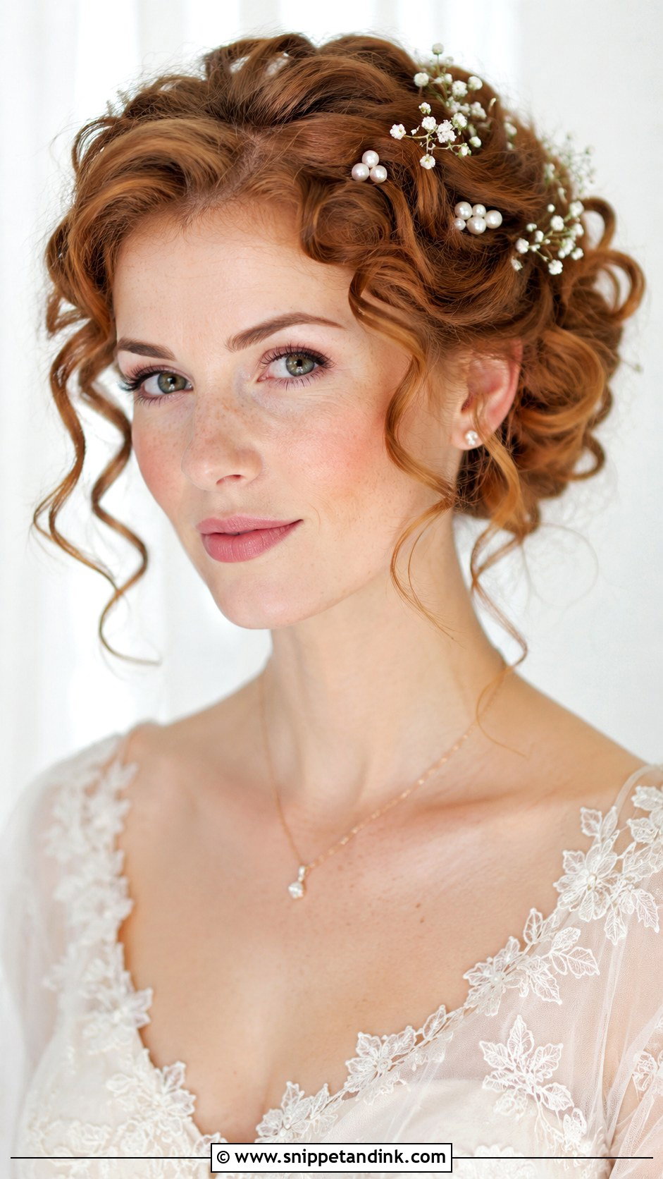Romantic Pinned Curls for Short Hair - Snippet and Ink - 20 Short Updo Wedding Hairstyles