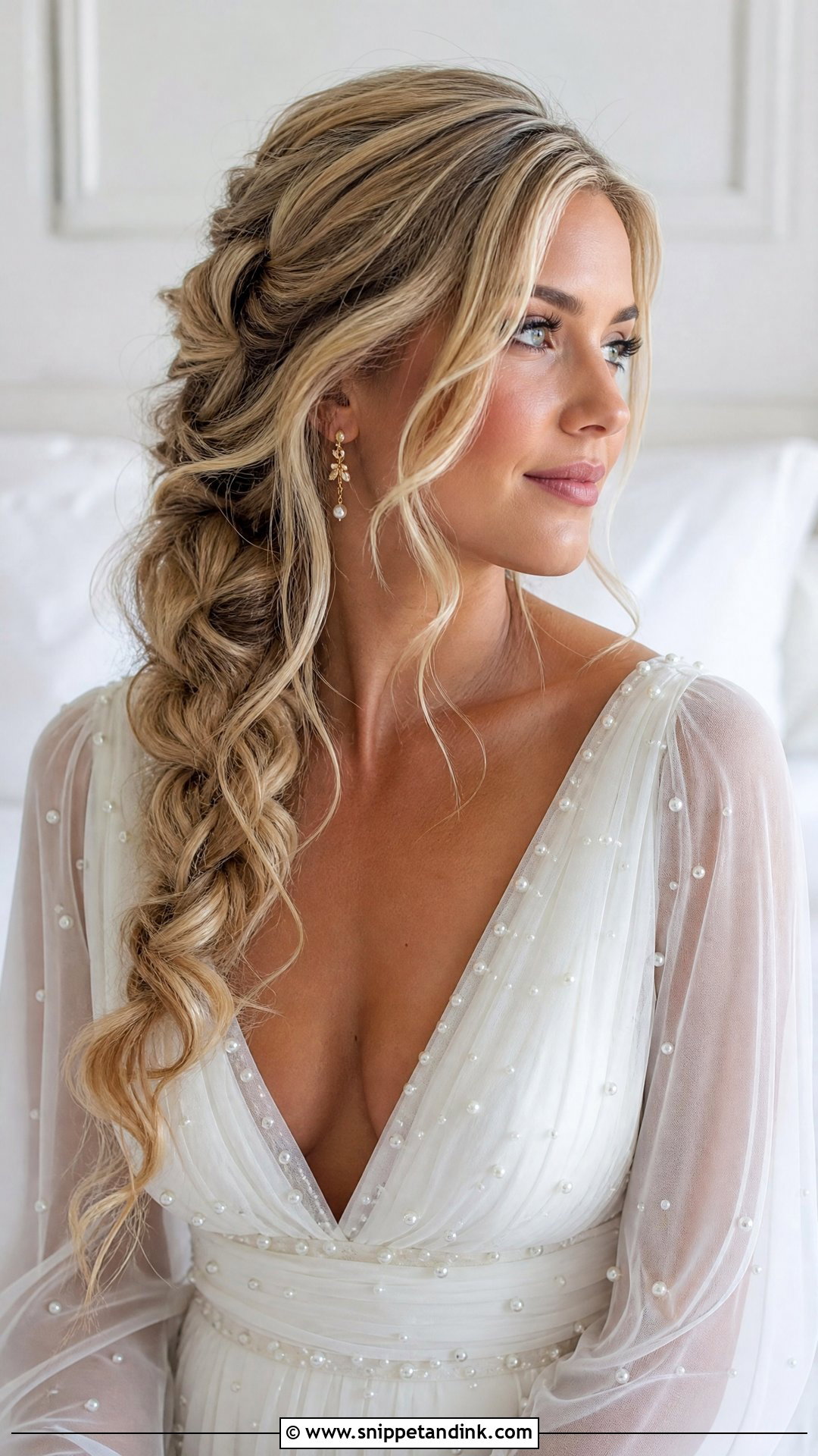 Romantic Side Braid Front for Wedding - Snippet and Ink - 25 Front Hairstyle for Wedding Ideas