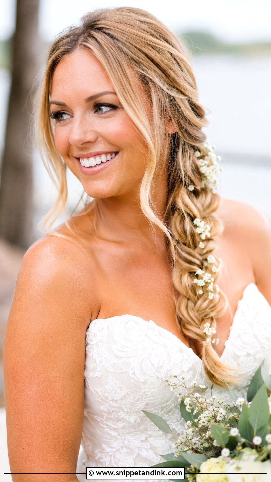 Romantic Side Braid Wedding Hairstyle - Snippet and Ink - 25 Bride Wedding Hairstyle Ideas