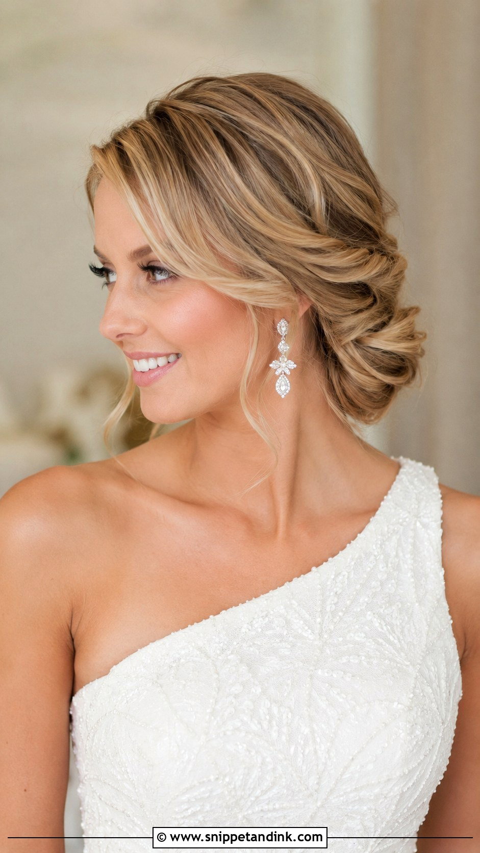 Romantic Side Swept Updo - Snippet and Ink - 25 Bridal Updos for Long Hair