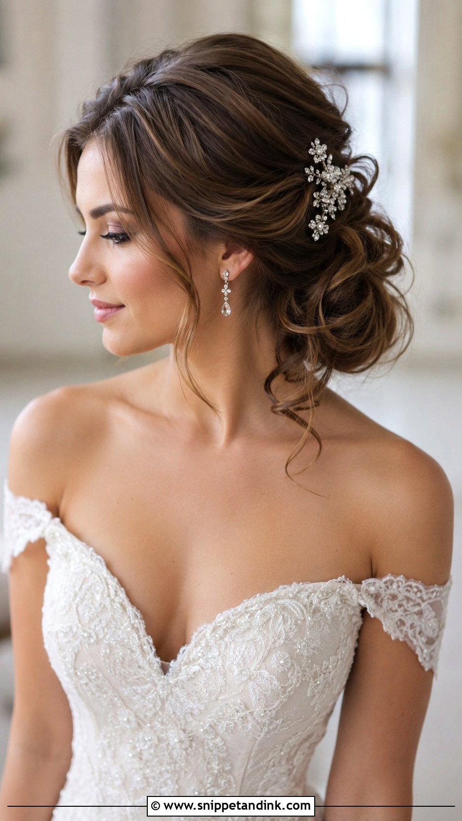 Romantic Side Swept Updo - Snippet and Ink - 25 Bride Hair Updo Ideas