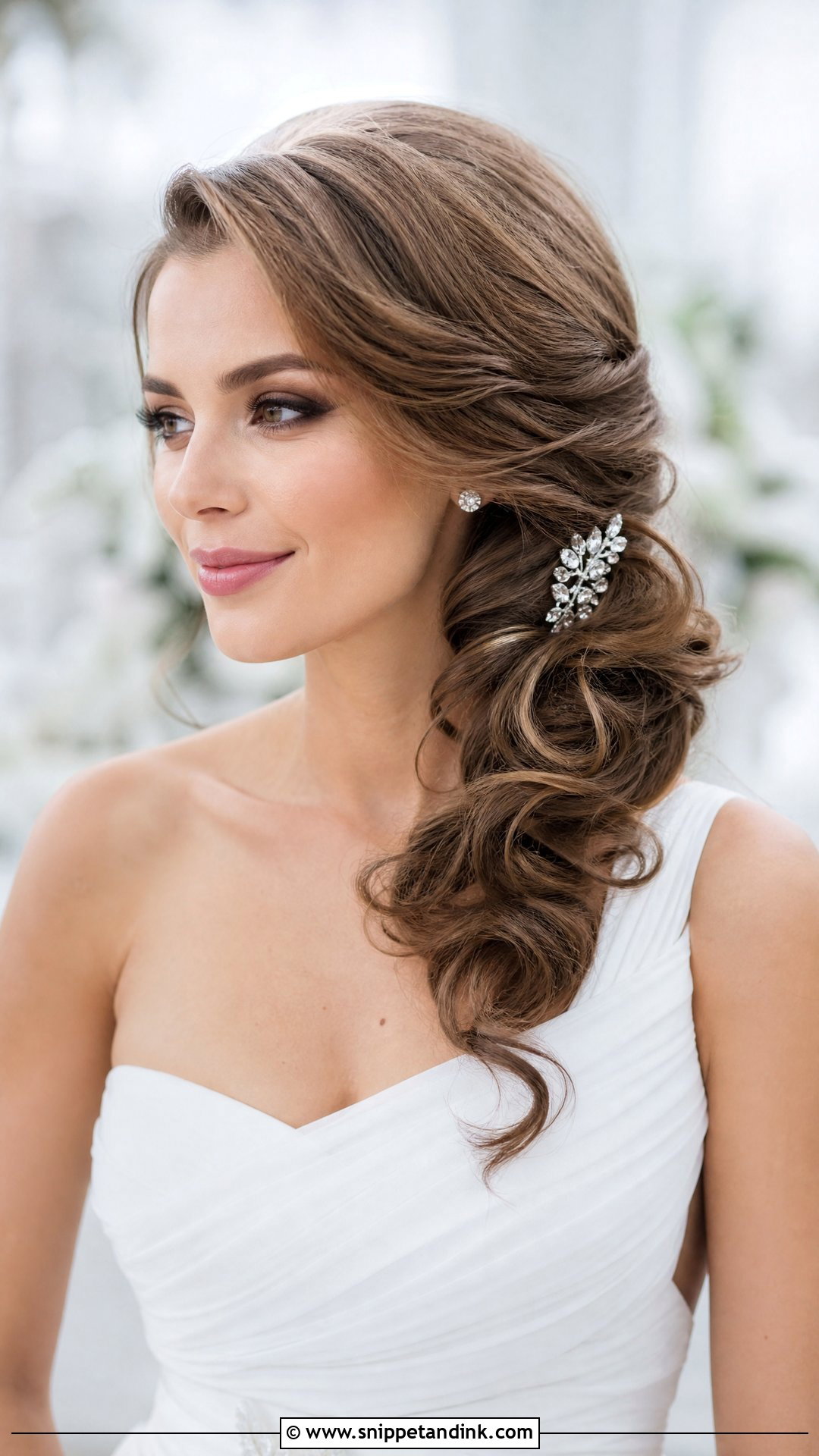 Romantic Side Swept Updo - Snippet and Ink - 30 Brautfrisur Hochgesteckt Ideas