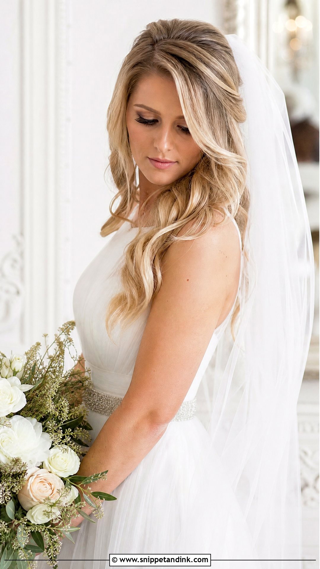 Romantic Soft Waves for Brides - Snippet and Ink - 20 Bridal Hair Design Ideas