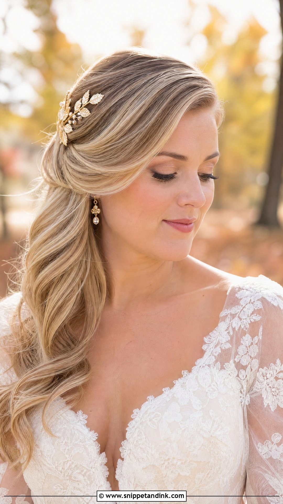 Romantic Soft Waves - Snippet and Ink - 20 Fall Wedding Hairstyles