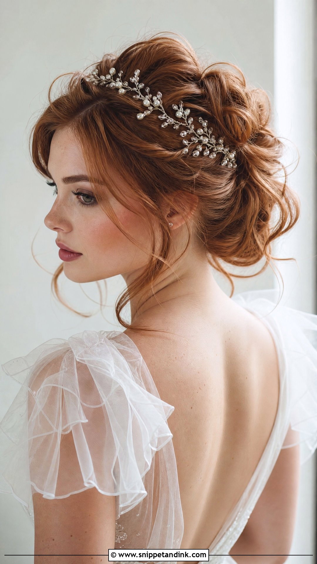 Romantic Tousled Updo for Short Hair - Snippet and Ink - 20 Short Hair Wedding Updo Ideas