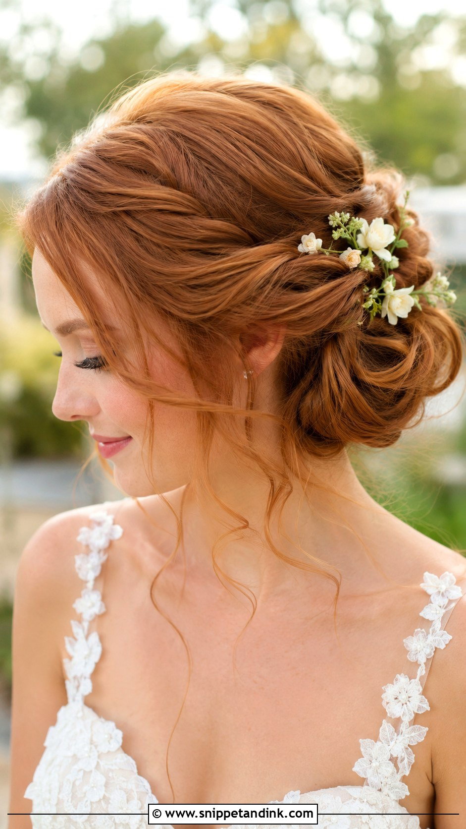 Romantic Twist Updo for Medium Hair - Snippet and Ink - 30 Wedding Updos for Medium Hair