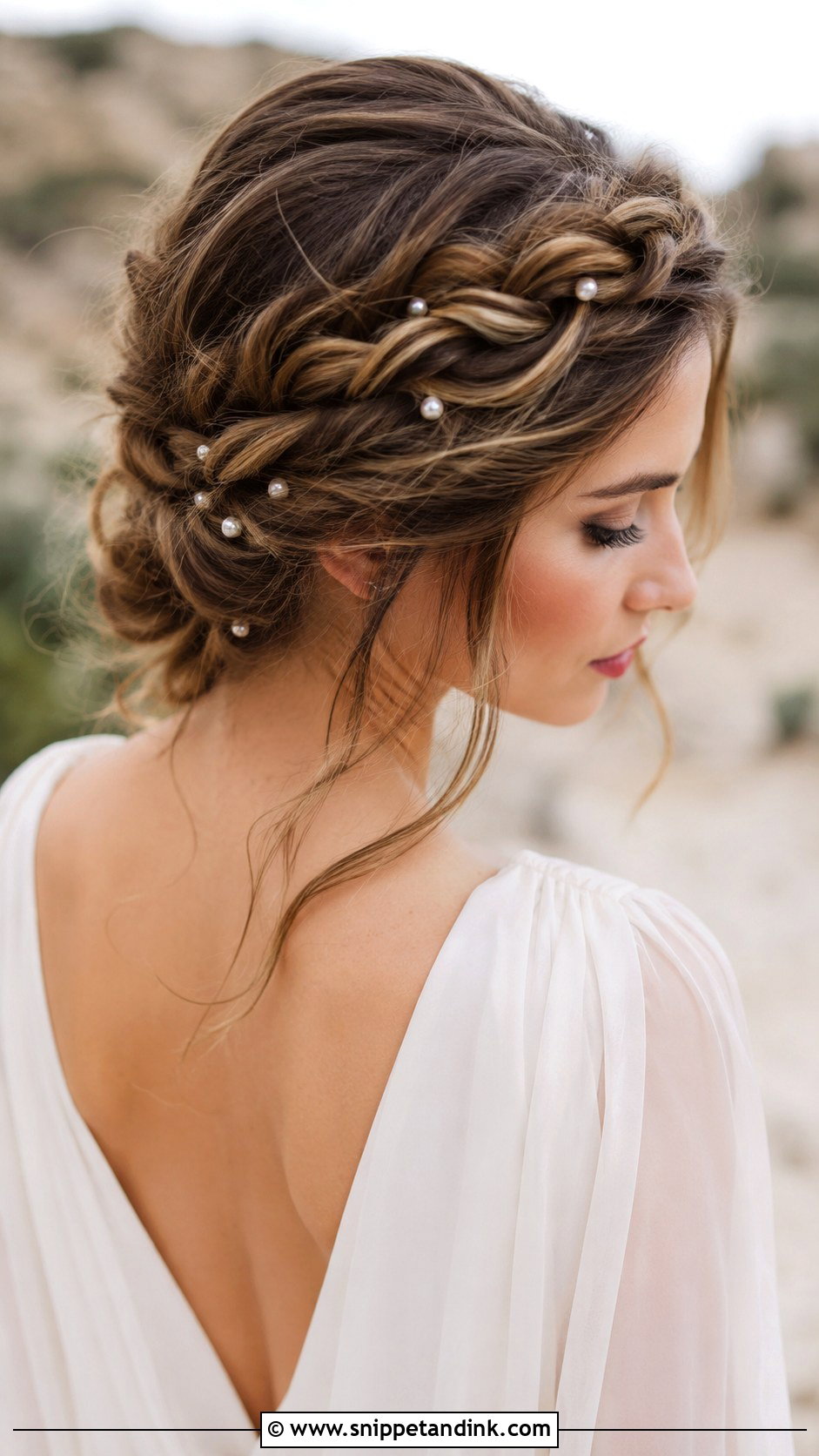 Romantic Twisted Halo Braid - Snippet and Ink - 20 Fantasy Wedding Hair Ideas