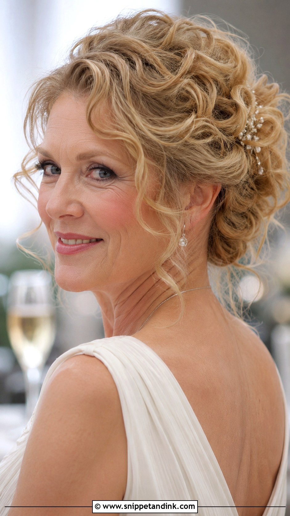 Romantic Updo With Curls - Snippet and Ink - 30 Mother of the Bride Hairstyles Over 50