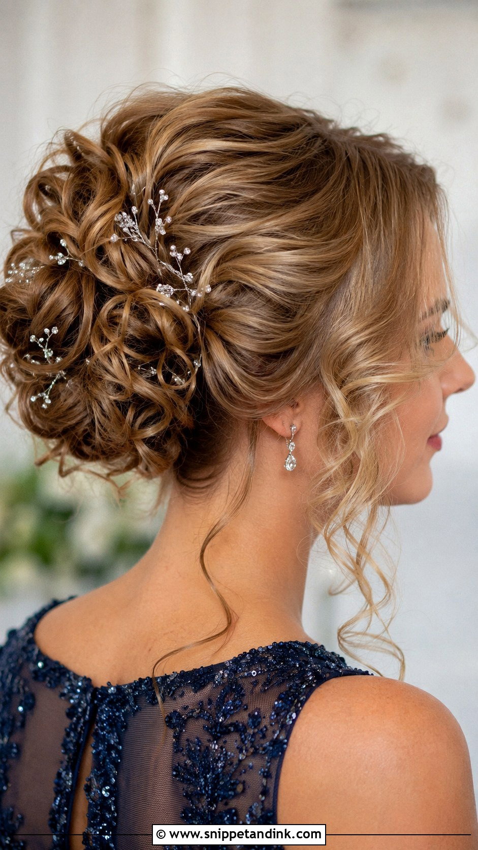 Romantic Updo With Curls - Snippet and Ink - 30 Wedding Guest Hairstyles for Long Hair