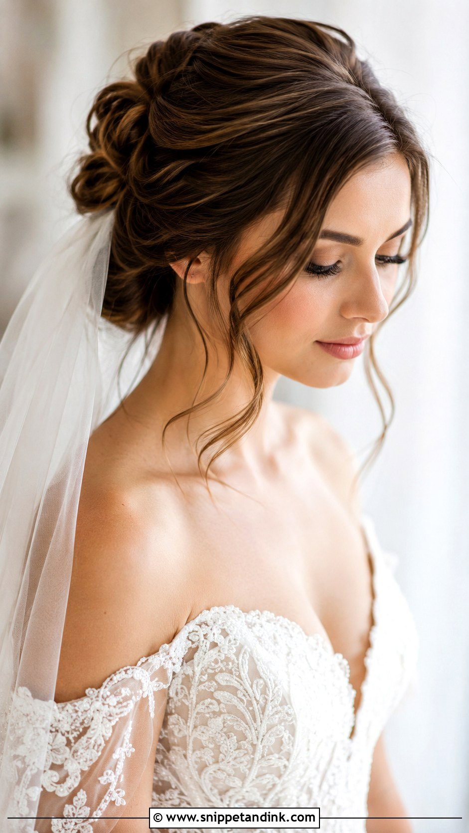 Romantic Updo With Face Framing Pieces - Snippet and Ink - 20 Hairstyles for Weddings the Bride