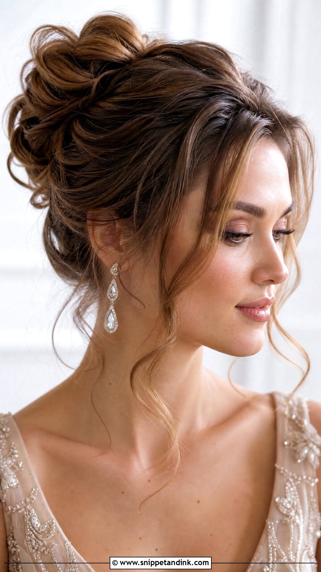Romantic Updo With Face Framing Tendrils - Snippet and Ink - 20 Debutante Hairstyles
