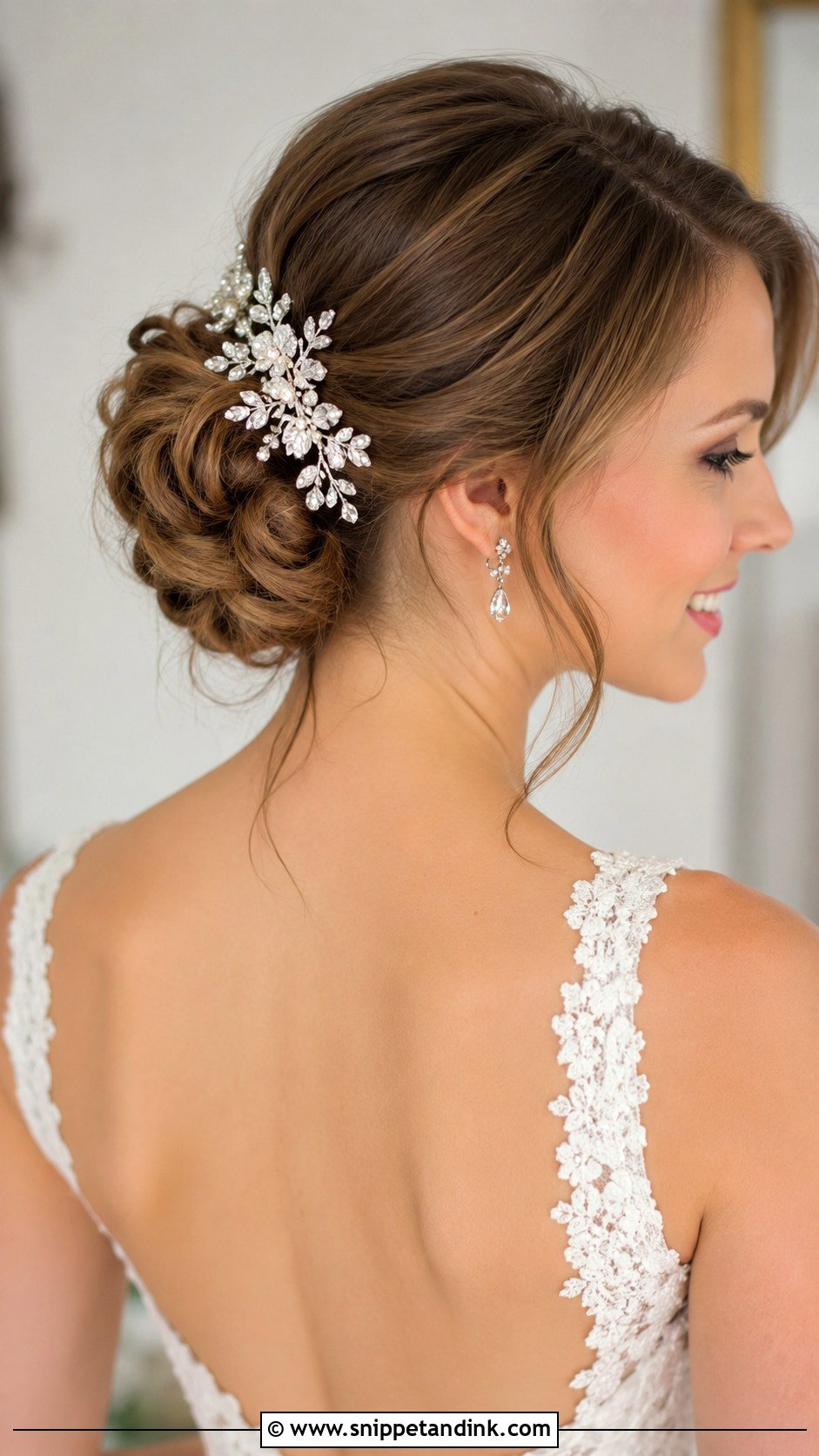 Romantic Updo With Hairpiece - Snippet and Ink - 35 Bridal Updo Ideas