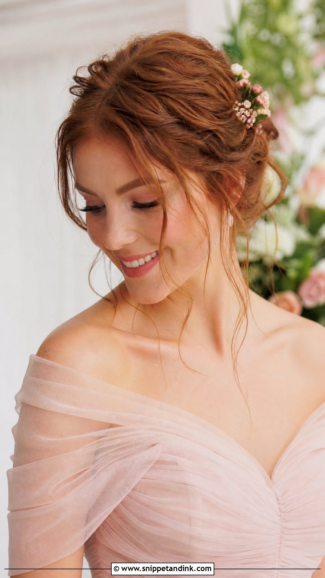 Romantic Updo With Loose Tendrils - Snippet and Ink - 20 Mother of the Bride Hairstyles Over 50 Mom Wedding Hairs