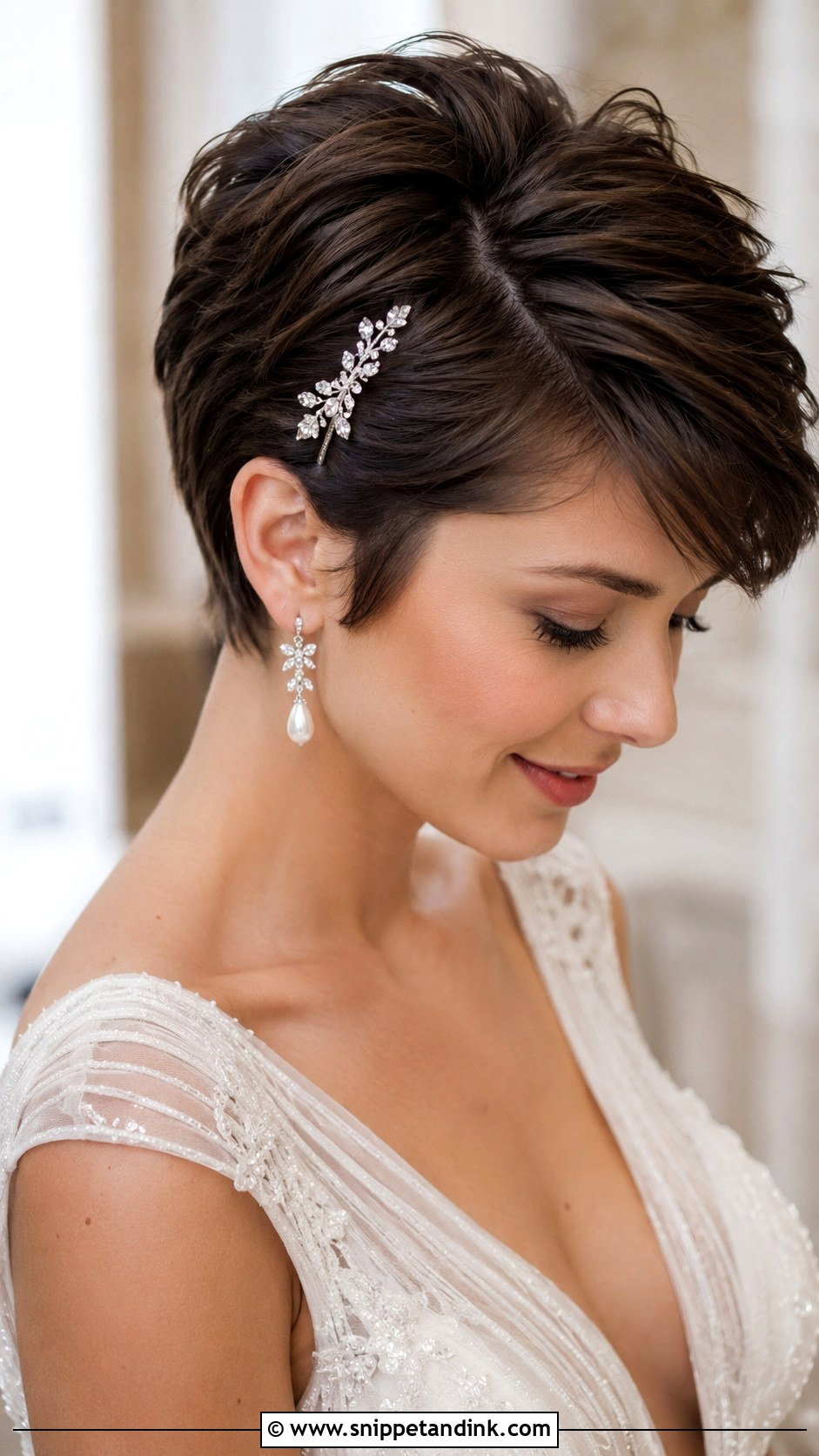 Romantic Updo With Loose Tendrils for Elopement - Snippet and Ink - 20 Elopement Hair Ideas