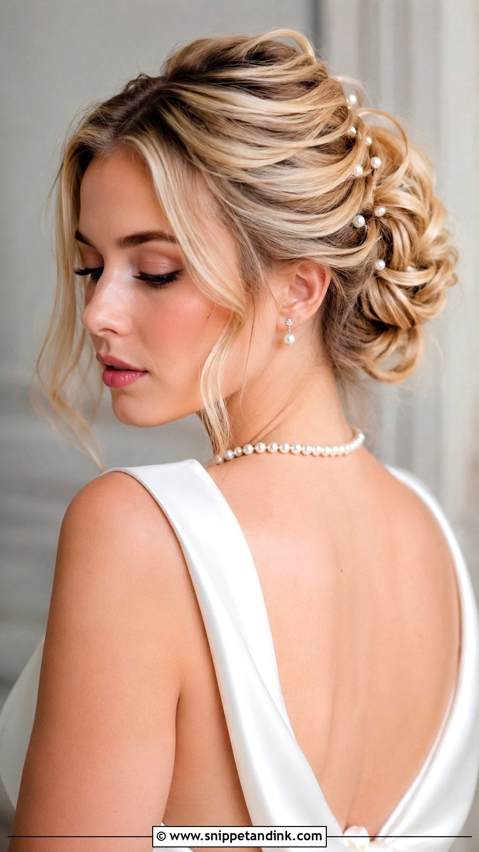 Romantic Updo With Pearls - Snippet and Ink - 30 Hairstyles for Bride