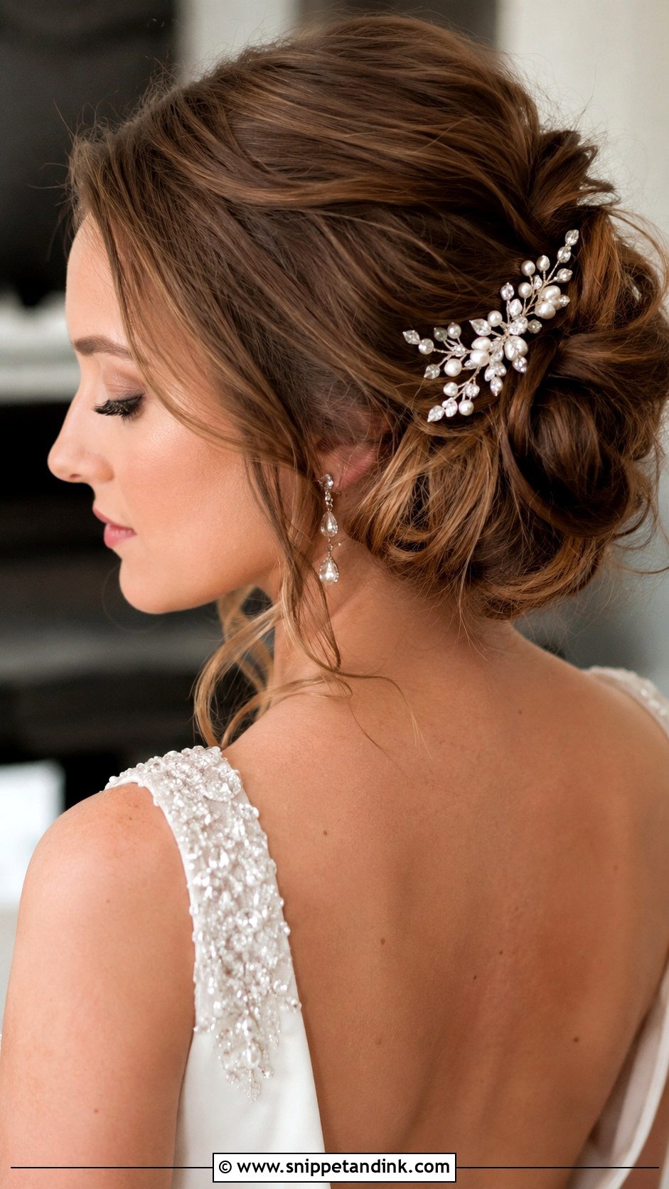 Romantic Updo With Sparkling Comb - Snippet and Ink - 25 Ethereal Wedding Hair Ideas