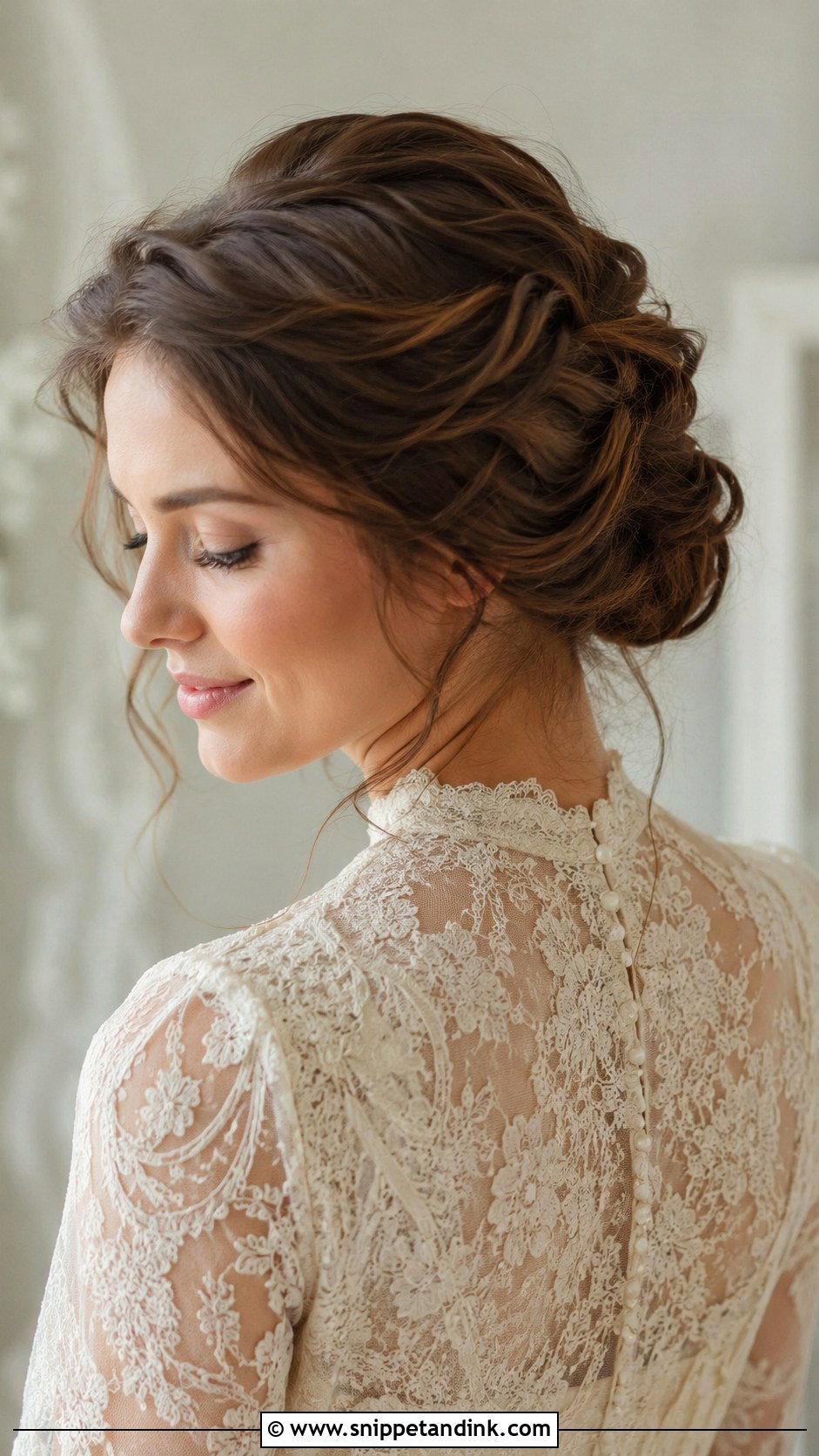 Romantic Updo With Twists - Snippet and Ink - 20 Wedding Party Hairstyles for Medium Hair