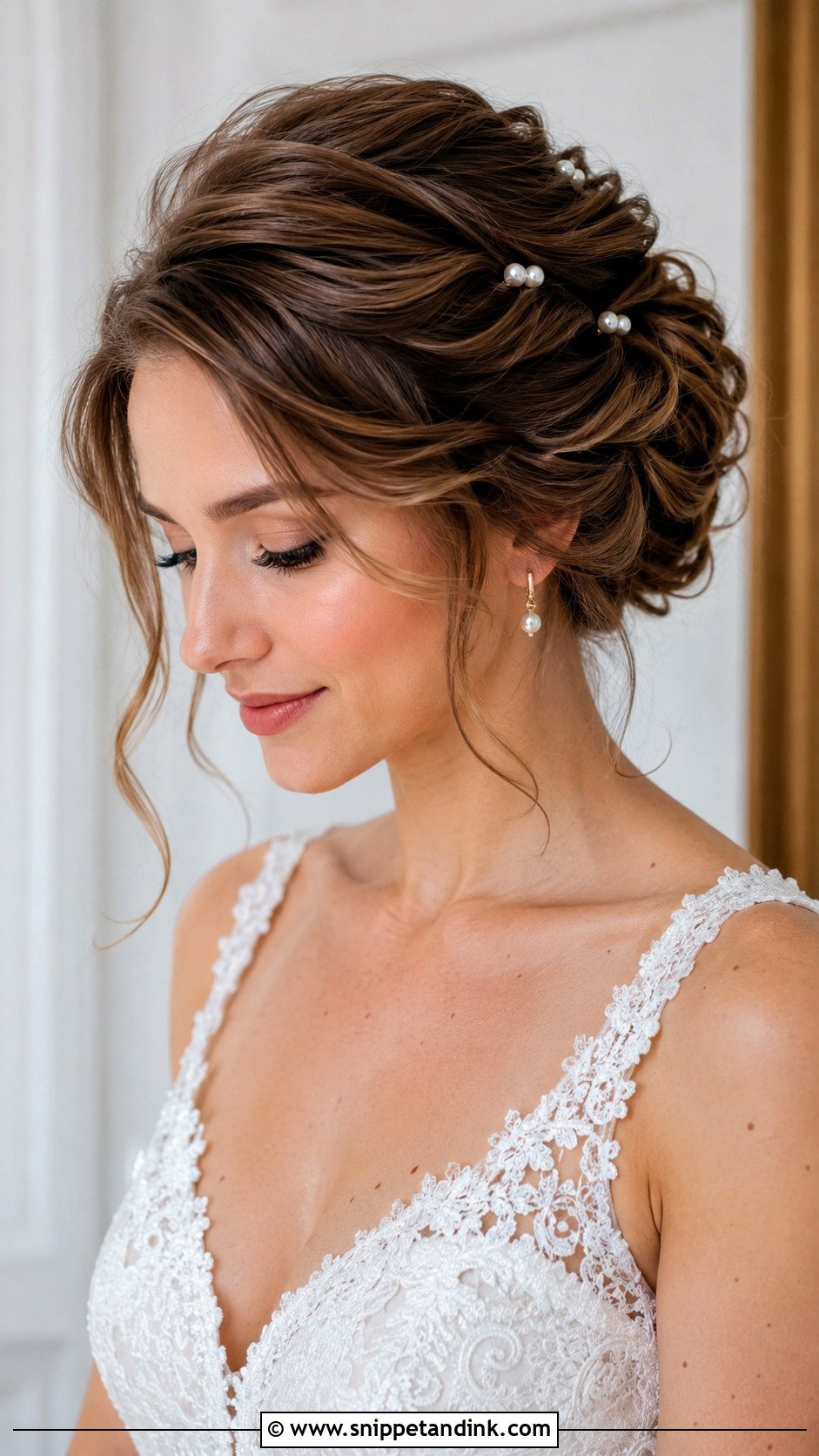 Romantic Updo for Short Hair - Snippet and Ink - 25 Bride with Short Hair Ideas