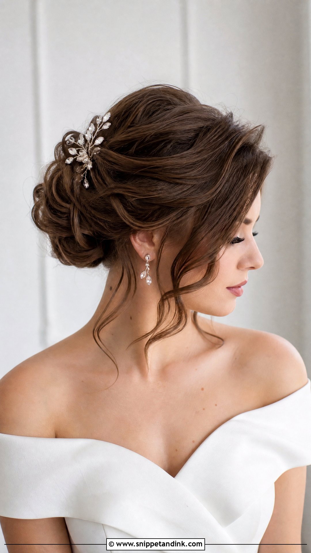 Romantic Updo for Short Hair - Snippet and Ink - 20 Bride Hairstyles for Short Hair