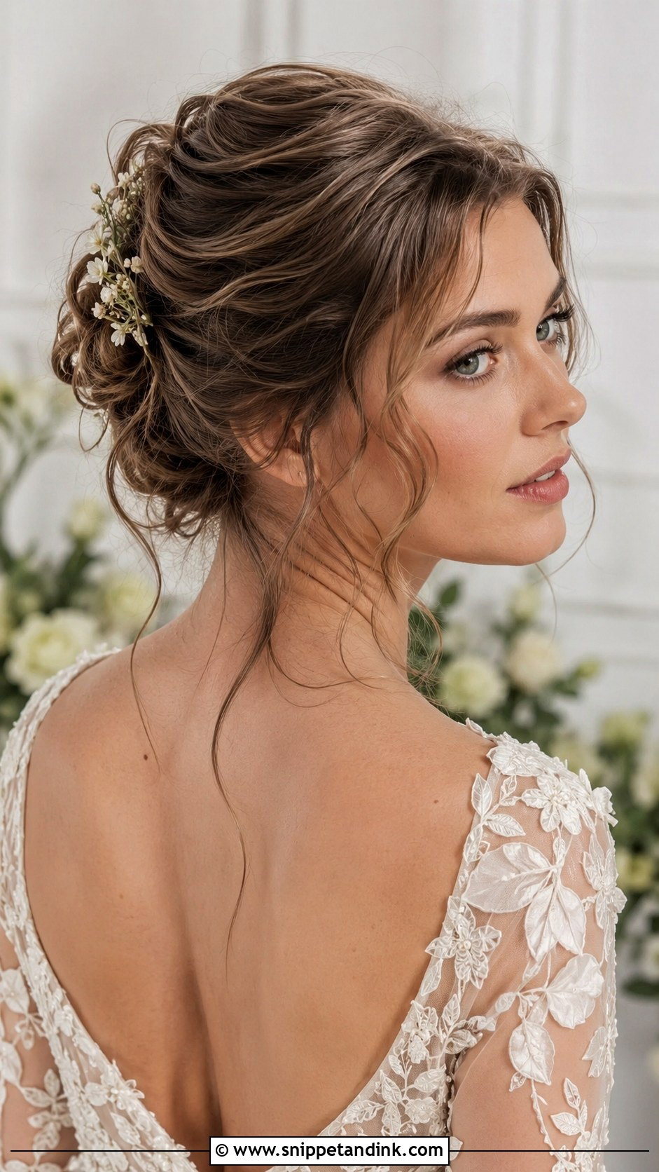 Romantic Updo with Loose Tendrils - Snippet and Ink - 20 Mother of the Groom Hairstyles Medium Wedding Mom Hair