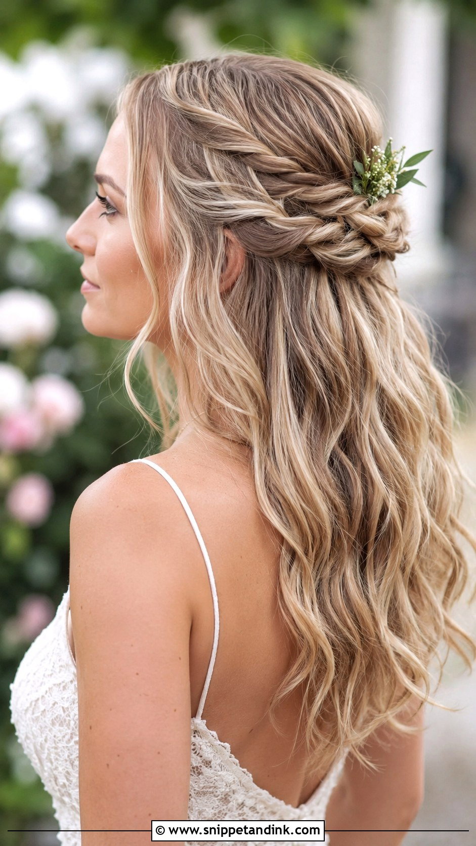Romantic Viking Half Up With Twists - Snippet and Ink - 25 Viking Bridal Hair Ideas