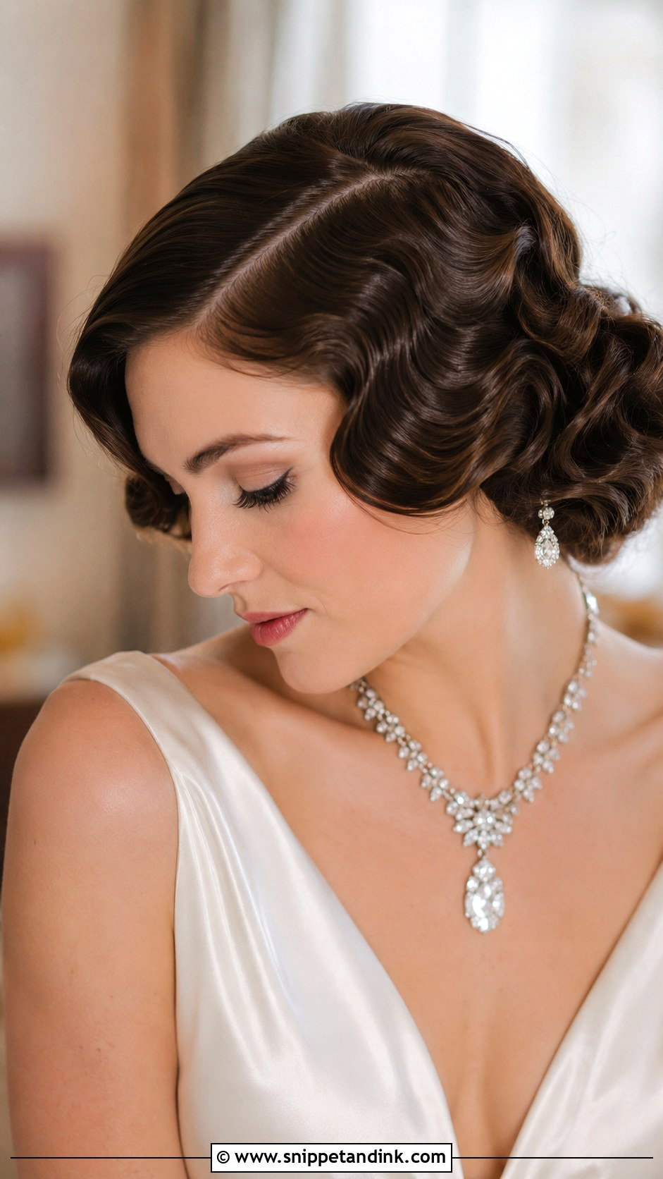 Romantic Vintage Waves - Snippet and Ink - 25 Shoulder Length Wedding Hairstyles