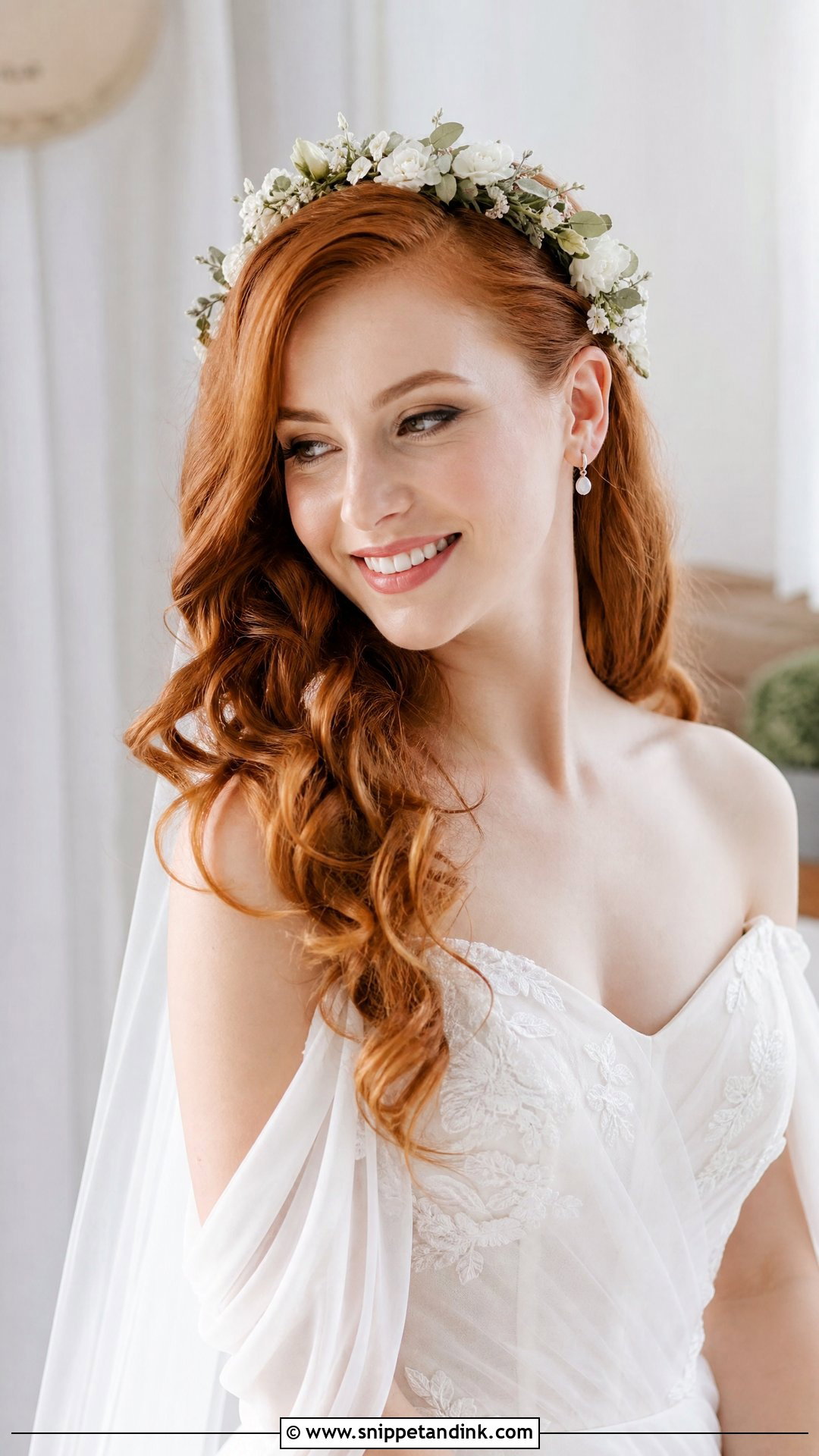 Romantic Waves Wedding Hair for Medium Length - Snippet and Ink - 20 Wedding Hair for Medium Length Ideas