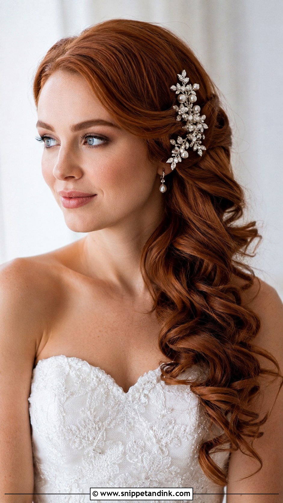 Romantic Waves With a Comb - Snippet and Ink - 25 Hair Styles for Short Hair Wedding