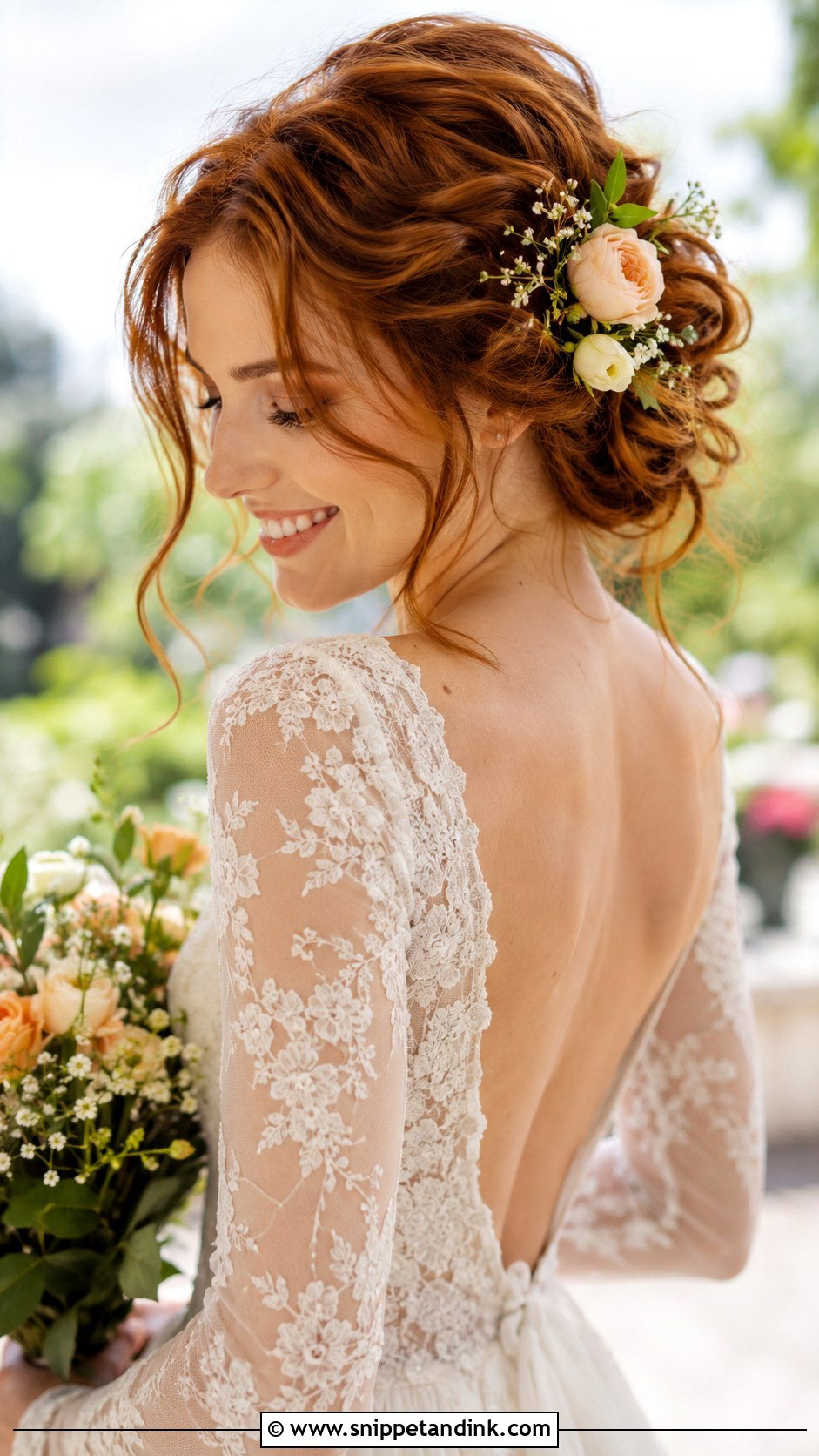 Romantic Wavy Updo - Snippet and Ink - 30 Bride Updo Hairstyles