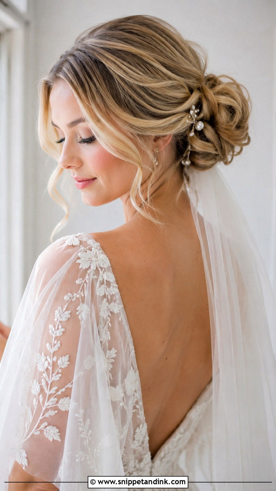 Romantic Wavy Updo - Snippet and Ink - 25 Elegant Bridal Hair Updo Ideas
