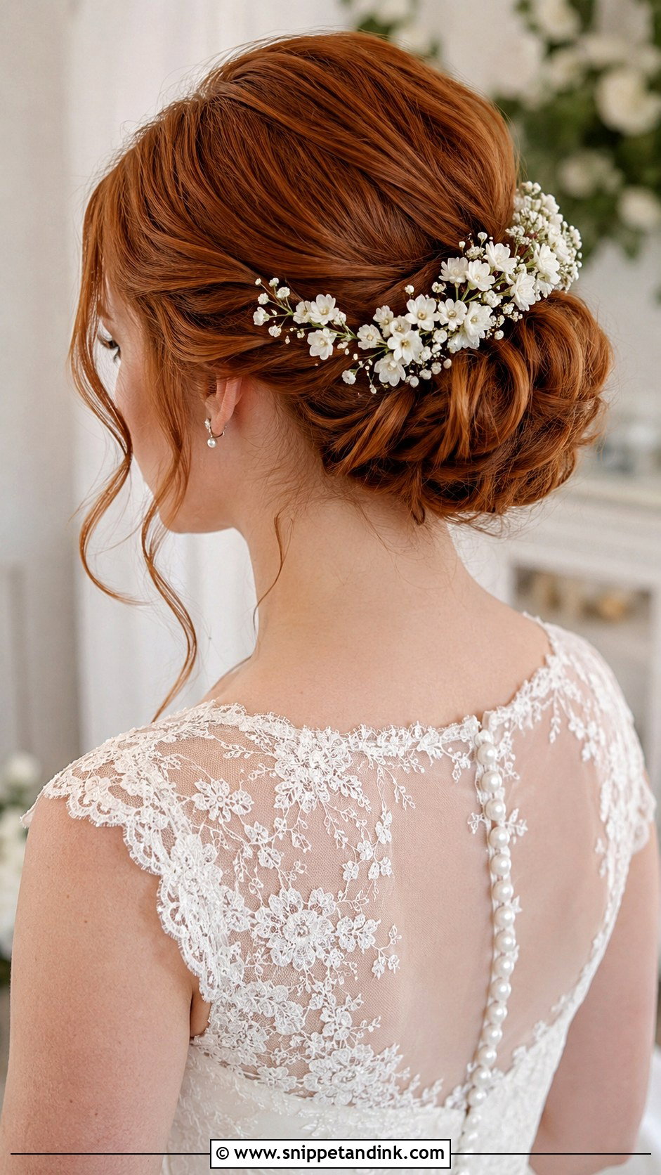Romantic Wedding Chignon With Flowers - Snippet and Ink - 15 Wedding Hairstyles for Long Hair with Flowers